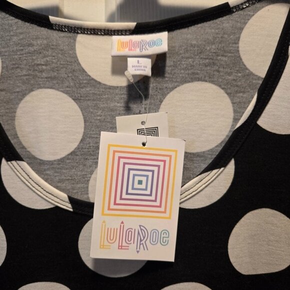 NWT Lularoe Dani LG Polka Dot B&W Maxi Dress Super Versatile One & Done or Layer - Picture 5 of 14